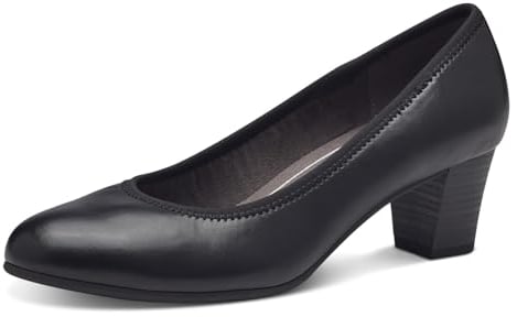 Jana Damen Pumps Kleiner Absatz Vegan, Schwarz (Black), 39 EU
