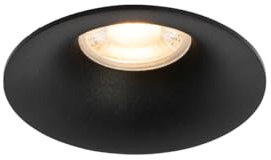 Qazqa - Modern Moderner Einbaustrahler Schwarz GU10 50mm - Gijs I Wohnzimmer I Schlafzimmer - Aluminium Rund - LED geeignet GU10