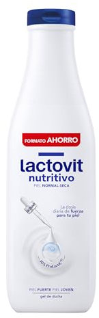Lactovit - Gel de Ducha Nutritivo e Hidratante, Piel Fuerte y Joven, Textura Cremosa y Ligera, Formulado con Protein Calcium, Uso Diario, Para Pieles Normales y Secas - 750 ml