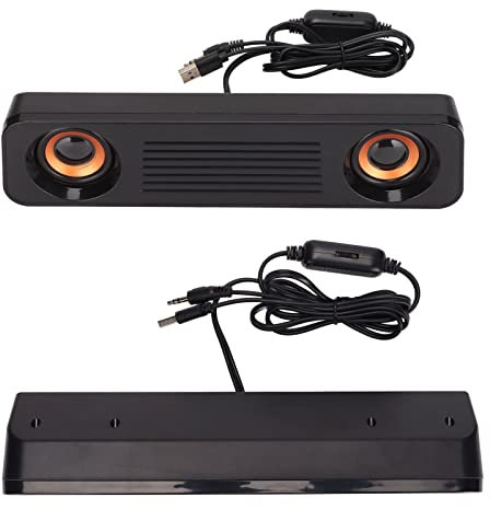 Barra De Sonido De TV Con Subwoofer, Altavoz Con Cable De 3,5 Mm Estéreo HiFi De 360 Grados, USB Portátil Para TV Proyector De Juegos De Computadora