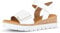 Gabor Damen Keilsandalen, Frauen Sandalen,Moderate Mehrweite (G),Wedge-Heel,flach,Sommerschuhe,Freizeitschuhe,Weiss (Uni+Gold),40.5 EU / 7 UK
