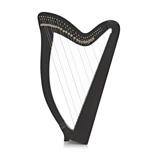 Harpe celtique à 29 cordes avec leviers de demi-tons et housse de transport