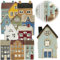 LS-LebenStil Teelichthaus Lichthaus 19cm Blau Schwarz Keramik Fachwerkhaus Nyhavn Teelichthalter