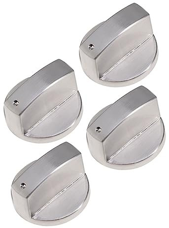 GLEAVI 3 Sätze Gasherdknopf Backknopf Ersatzmetallknopf Zinklegierung Für Gasherd 0° Brennersteuerung Einfach Zu Installieren 4 Stück * 3