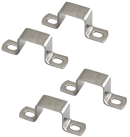 SeeRaphee Abrazadera de tubo cuadrada de acero inoxidable 304, 60x60mm, 4 unidades