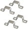 SeeRaphee Morsetto Quadrato in Acciaio Inossidabile 304, U-Shape, 60 x 60 mm, 4 Pezzi, Silver