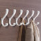 jockcaras Hanging Coat Hooks Wall Mount - Heavy Duty (30LB), Large Metal Hooks for Towels, Backpack,Hat,Jacket,Keys,Bag,Purse,Clothes (White 6 Pack)