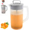 Mixing Pitcher for Drink - 2000 Ml/68 Oz Leak-Proof p-lastic Water Pitcher with Lid, Adjustable Mixer Plunger, Juice Jug, Drink Pitcher for Beverage Powdered Milk