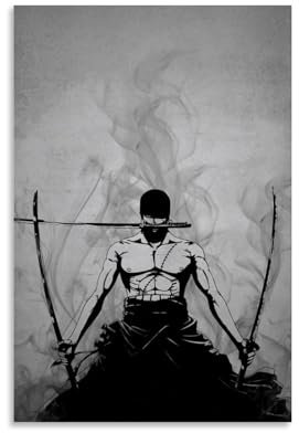 TNERPAR Anime Roronoa Zoro Poster Dekorative Malerei Leinwand Wandkunst Wohnzimmer Poster Schlafzimmer Malerei,Wandkunst Bilddruck Moderne Familienzimmer Dekor 12x18inch(30x45cm)