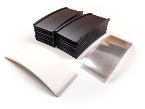 20er Pack Magnetische Etikettenhalter, 50x80mm, C-Profil - Wiederverwendbar & Flexibel