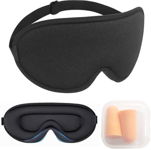 ZEPIQOR Masque de Nuit, Sommeil 3D Doux et Confortables, Masque Oculaire de Sommeil Ultra-ajusté Pour Les Dormeurs Latéraux Cache Oeil Pour Dormir,Voyage, La Sieste et L'insomnie