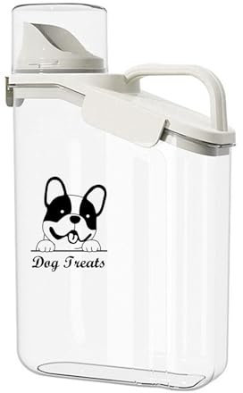 Boite a Croquette Pour Chien 2L Conteneur Pour Aliments Pour Animaux de Compagnie, Container Croquette Avec Gobelet Doseur Pour Aliments Animaux Conteneur Chien Portable Boite Croquette-Sans Bpa