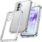 New&Teck Coque pour Samsung Galaxy A56 5G + 2 Verre Trempé Protection écran Transparente, Etui en Silicone TPU Souple, Bumper avec Coins Renforcés, Protection Claire. (Transparent)