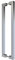 HNZHUXUE Maniglia per Porta in Vetro Moderna, Maniglia per Porta per Porta Scorrevole/Porta, Maniglia Moderna per Porta in Acciaio Inox 304 Push Pull, Maniglie Rettangolari Quadrate/L:43.8Cm/40Cm(15.7