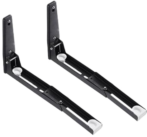 Support mural pour étagère à micro-ondes, étagère murale à micro-ondes - Rack de four pliable 304 en acier inoxydable 8 x 8,5 pouces | Accessoires de rangement de cuisine Kit de montage micr