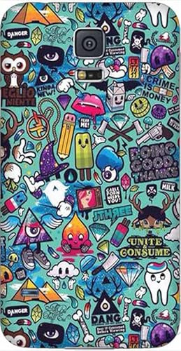 Schutzhülle aus Hartplastik, kompatibel mit Samsung S5, Design (Kratzer)