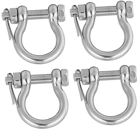 NUOBESTY 4 Pezzi Grillo Ferramenta Per Altalena Clip Da Cintura Intoppo Strappare Rastrello Per Asciugatura Dei Vestiti Cremagliera Cestino Rimovibile Puleggia Acciaio Inossidabile Silver