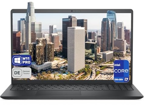 Dell Inspiron 15 3530 Laptop, Intel Core i7-1355U, 16 GB DDR4 RAM, 2 TB PCle SSD, 15.6 FullHD Display, Intel Iris Xe, Wi-Fi 6, QWERTZ Tastatur, Windows 11 Pro, Carbon Black