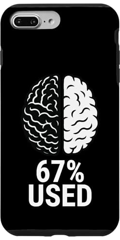 67% Used Brain Funny Six Seven Meme Hülle für iPhone 7 Plus/8 Plus