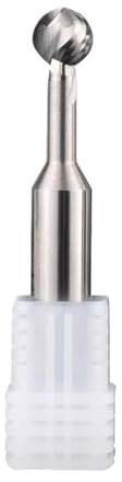 Kugel-T-förmiger Bogenfräser, Lollipop-Schaftfräser, Vollhartmetall-3D-CNC-Fräser for Stahl und Aluminium Für Tischbohrmaschinen(R5xC15xD10x60L-2F)