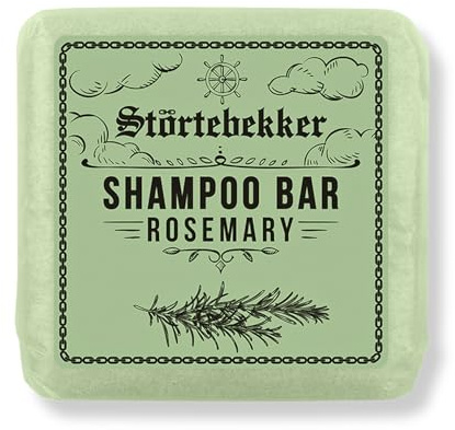 Störtebekker® Premium Shampoo Bar Rosmarin - Festes Shampoo Herren & Damen - 3in1 Duschseife Männer für Haare, Kopfhaut & Bart - Feuchtigkeitsshampoo - vegan (1x 100 g)
