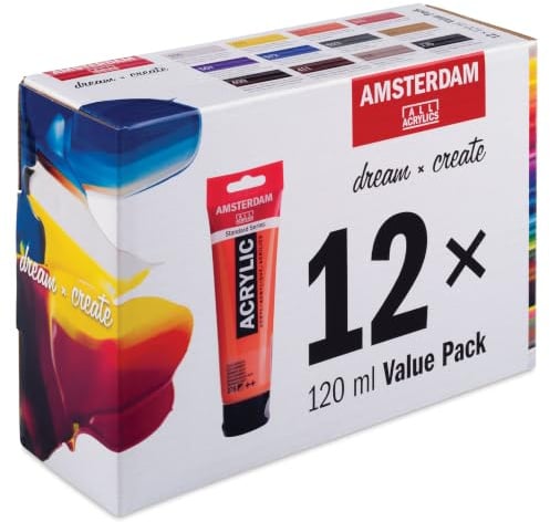 Amsterdam Talens Acryl Standard Series Acrylfarbe 12 x 120 ml | Vorteilspackung