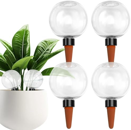 ROTKUSZ 4 Pack Bolas de Riego, 500 ML Automáticas para Plantas, Autorriego Globos Bolas De Riego para Plantas, Macetas Exterior Interior, Balcón y Plantas de Jardín