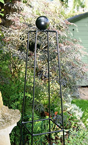 Strong Steel Outdoor Garden Rose Plant Support Obelisk Frame - British Made (4ft (1.2m))