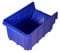 20 Stück Stapelboxen blau Gr.2 (102x167x76mm) Kunststoff PP Sichtlagerkästen Stapelkästen mit Aufhängevorrichtung
