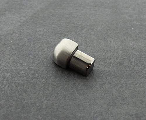 Außenecke für Fliesenschiene, Fliesenprofil, Rundkantenprofil, Edelstahl (V2A) gebürstet, 12,5 mm Höhe