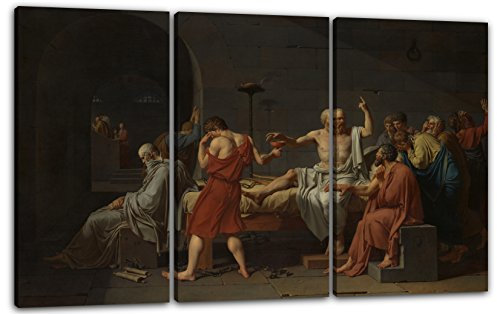 Printed Paintings Leinwand 3-teilig(120x80cm): Jacques Louis David - Der Tod von Sokrates