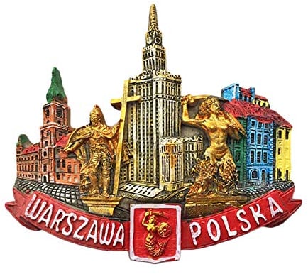 Warsaw Poland 3D Landmark Refrigerator Magnet Tourist Souvenirs Stickers,Home & Kitchen Decoration Poland Fridge Magnet From China