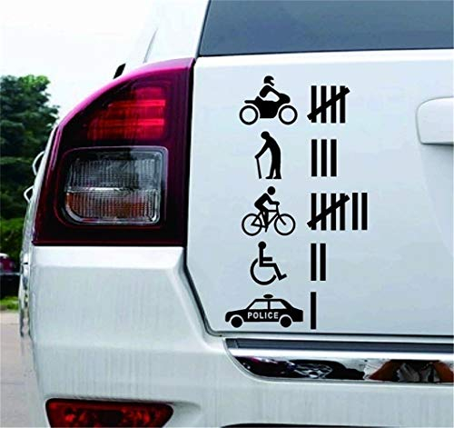 autocollant mural Autocollant de voiture autocollant de voiture Hit Accident Compte Autocollant Decal Jdm Humour Blague Blague Blague Sticker