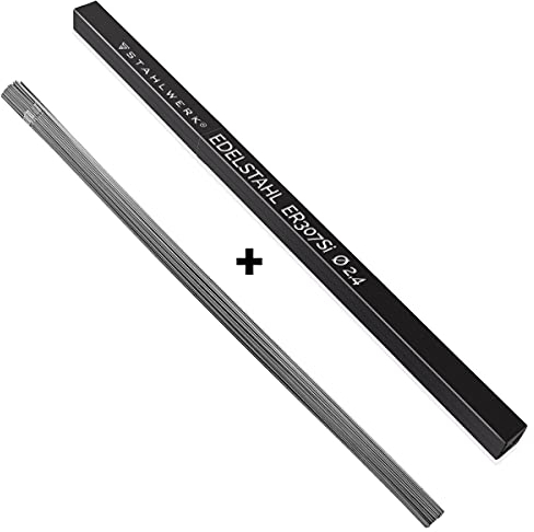 STAHLWERK ER307Si - Saldatrice in acciaio INOX ad alta lega, Ø 2,4 x 500 mm, 1 kg di additivo per saldatura TIG