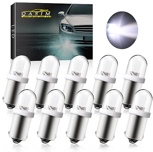 DC 6.3V 6V BA9S T11 44 47 756 1847 1893 Bayonet Led Bulb for Arcade Pinball Led Bulbs Pinball Gaming Machine Light Bulb Lamp(Pack of 10,White)