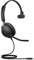 Jabra Evolve2 40 PC Headset – Noise Cancelling UC Certified Mono Headphones With 3-Microphone Call Technology – USB-C Cable – Black