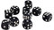 T TOOYFUL Dadi D6 a Sei Facce con Angoli Rotondi Opachi da 50 X 12 Mm per Giocattoli - Nero