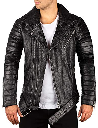Reichstadt Herren Lederjacke Biker oder Bomber Elegant & Robust | Echtleder oder Kunstleder, Pilotenstil, hochwertig verarbeitet, langlebig, bequem, für Freizeit, Alltag und Business