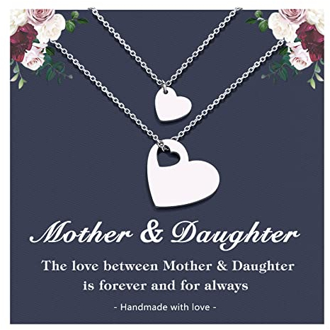 D Dongjiangjin Gift Geschenk für Mama Mutter Tochter Kette Schmuck Geschenke für Tochter von Mama Tochter Muttertag Weihnachten Geschenke
