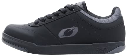 O'NEAL | Mountainbike-Schuhe | MTB Downhill Freeride | Vegan | Ultimatives Gleichgewicht zwischen Grip und Fußpositionierung, atmungsaktiv | Pumps Flat V.22 Shoe | Erwachsene | Schwarz Grau | Größe 42