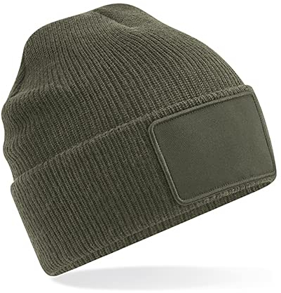 Beechfield B540 Removable Patch Thinsulate™ Beanie - Military Green