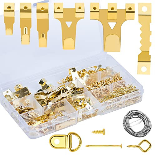 LUNEKUCK 282 Pcs Crochet Cadre Mural Accroche Tableau Lourd en Métal - Fixation Suspension pour Cadres Encadrement Photo Clous pour Tableaux