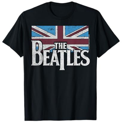The Beatles - British Flag Red, White, and Blue T-Shirt