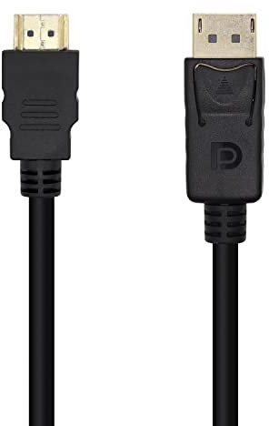 AISENS Cable Conversor DisplayPort A HDMI. DP/M-HDMI/M. Negro. 3.0m