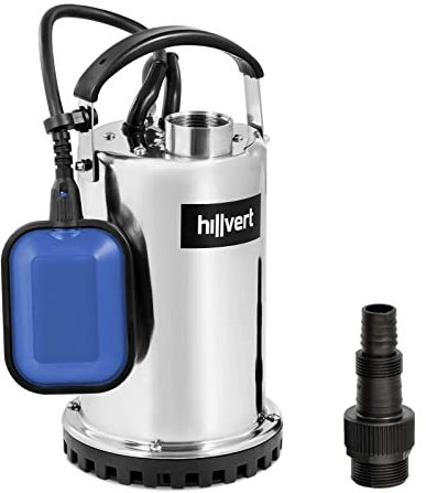 hillvert HT-SPP-550W-8500 - Pompa sommersa 8,5 m³/h, 7 m, 550 W, interruttore galleggiante, pompa per piscina, cisterna, pompa a immersione