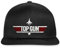 Spreadshirt Top Gun Jet Logo Used Look Snapback Cap, One Size, Schwarz/Schwarz
