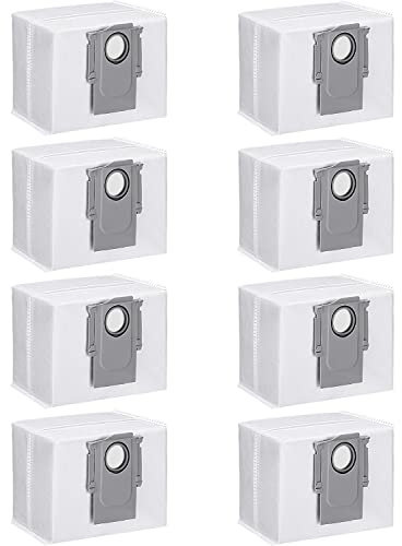 8 Stück Staubbeutel für Roborock S7 MaxV Ultra / Q7+ / Q7 Max+ /T8 / Q5+ Staubsauger Absaugstation, 3L großer Kapazität Staubsaugerbeutel, Ersatzbeutel Zubehörset Staubsaugerbeutel Ersatzteile