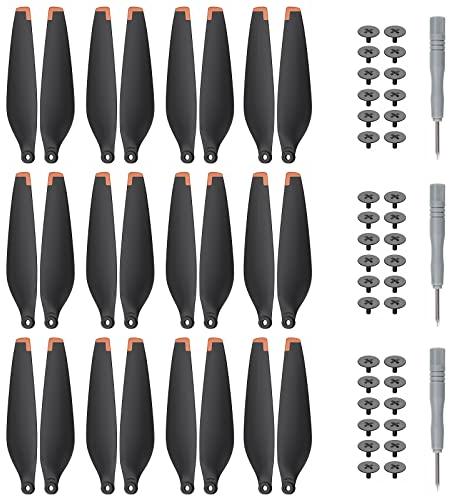 TiMOVO 24 PCS Ersatz-Propeller Kompatibel mit DJI Mini 4 Pro/Mini 3 Pro, Propellerblatt Ersatzteile mit Schrauben Zubehör Geräuscharm Schnellspanner Dronen Propeller Set Drohnen, Schwarz-Orange Spitze