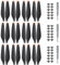 TiMOVO 24 PCS Ersatz-Propeller Kompatibel mit DJI Mini 4 Pro/Mini 3 Pro, Propellerblatt Ersatzteile mit Schrauben Zubehör Geräuscharm Schnellspanner Dronen Propeller Set Drohnen, Schwarz-Orange Spitze