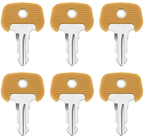 EMSea 6pcs 701 Clés d'allumage 701/28520480 Compatible avec Jungheinrich Chariot Élévateur Transpalette Équipement Lourd Accessoires Remplacement